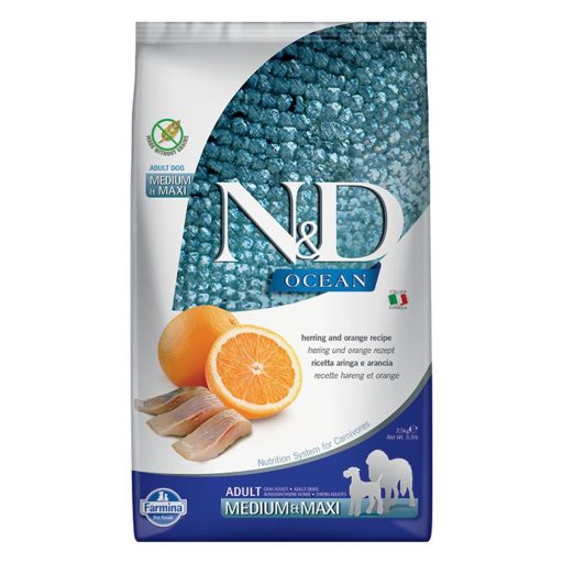 N&D Dog Ocean Hering és Narancs Adult Medium Maxi 12kg