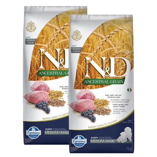 N and D Low Grain Bárány és Áfonya Puppy Medium/Maxi12 kg