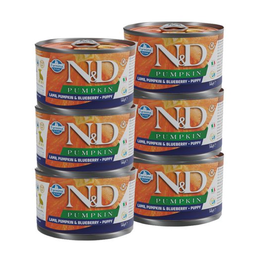 N&D Dog bárány és áfonya sütőtökkel puppy mini 6x140g