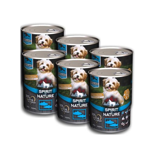 Spirit of Nature Dog konzerv Tonhallal és lazaccal 415g