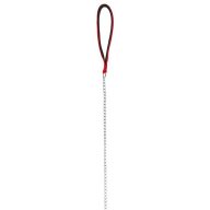 Póráz láncos textil fogóval piros