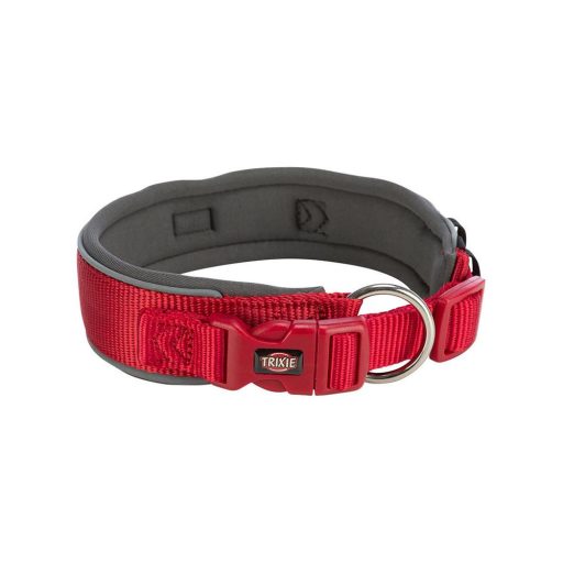 Extra Széles Prémium Textil Nyakörv, piros