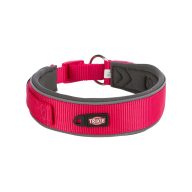 Extra Széles Prémium Textil Nyakörv, fuchsia