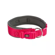 Extra Széles Prémium Textil Nyakörv, fuchsia
