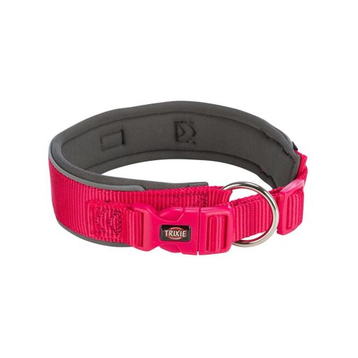 Extra Széles Prémium Textil Nyakörv, fuchsia