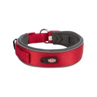 Extra Széles Prémium Textil Nyakörv, piros