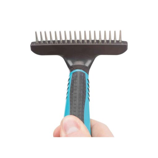 Fésű Gereblye Forgófogú 10x15cm, rövid szőrre