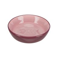 Kerámia tál macskának 13cm - bordó
