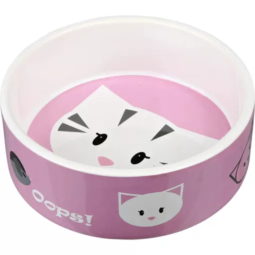 Mimi Kerámia tál macskának 0,3l/12cm - pink