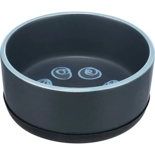 Jimmy Kerámia tál gumi talppal 0,4l/14cm - kék