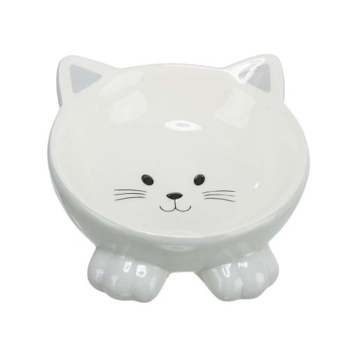 Kerámia tál macskafej formájú 0.15l/14cm - zöld