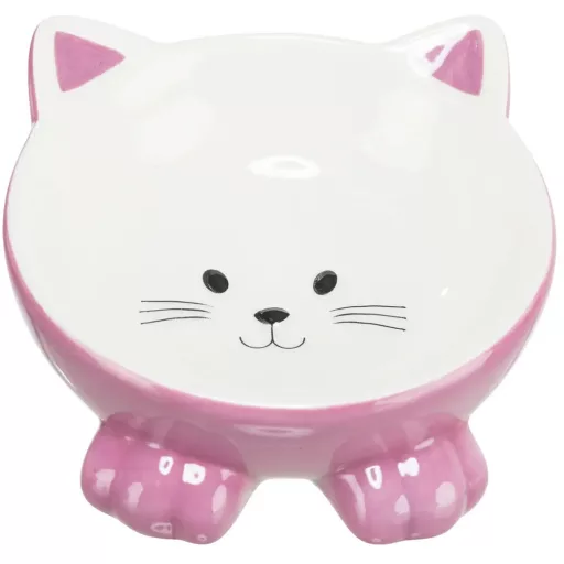 Kerámia tál macskafej formájú 0.15l/14cm - zöld