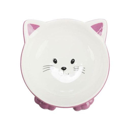 Kerámia tál macskafej formájú 0.15l/14cm - zöld
