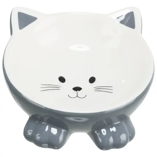 Kerámia tál macskafej formájú 0.15l/14cm - zöld