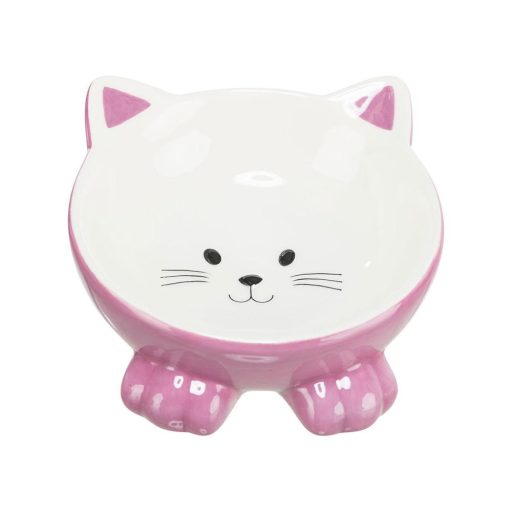 Kerámia tál macskafej formájú 0.15l/14cm - zöld