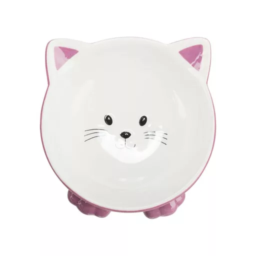 Kerámia tál macskafej formájú 0.15l/14cm - zöld