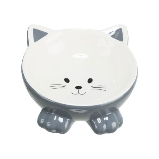 Kerámia tál macskafej formájú 0.15l/14cm - zöld