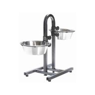 Tál Fém Állványon Kutyának 2 x 2,8 l / 24 cm