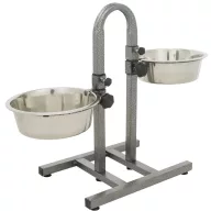 Tál Fém Állványon Kutyának 2 x 2,8 l / 24 cm