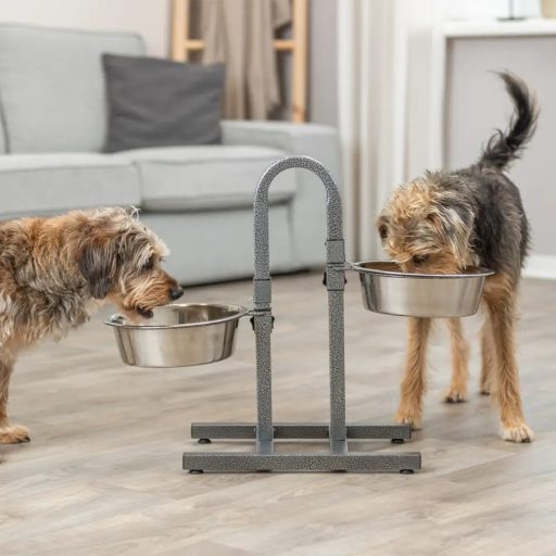 Tál Fém Állványon Kutyának 2 x 2,8 l / 24 cm