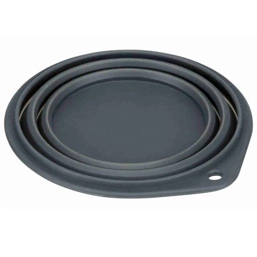 Összecsukható szilikon tál utazáshoz - piros