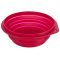 Összecsukható szilikon tál utazáshoz 1l/18cm - piros