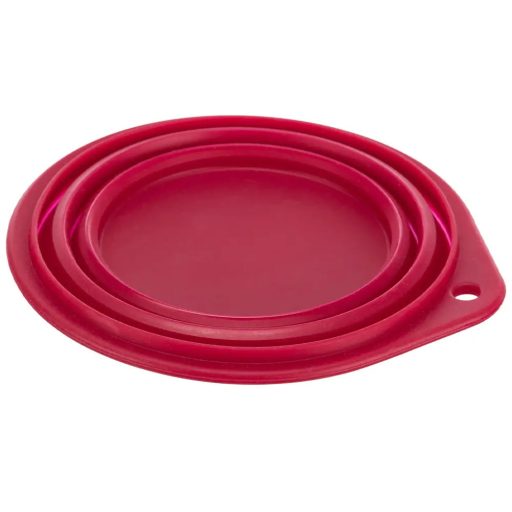 Összecsukható szilikon tál utazáshoz 1l/18cm - piros