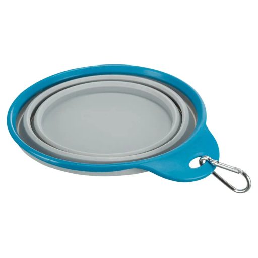 Összecsukható szilikon tál tömör gumiperemmel utazáshoz