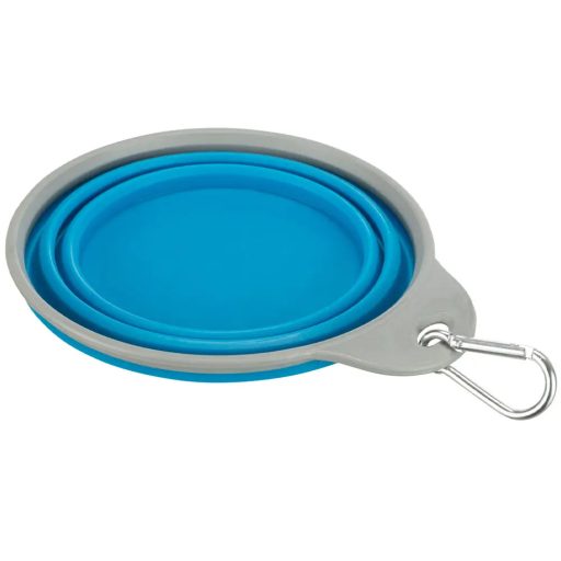 Összecsukható szilikon tál tömör gumiperemmel utazáshoz