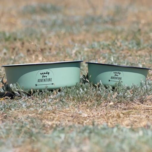 Trixie Zománcozott fém tál, zöld