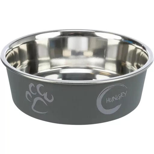 Fém Tál -  Műanyaggal Bevont, Tappancs Mintás 0,25l/12cm - barna