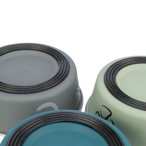 Fém Tál -  műanyaggal bevont, tappancs mintás 0,75l/17cm - szürke