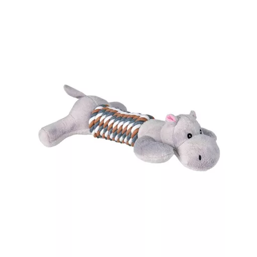 Plüss kutya kötéllel, 32 cm