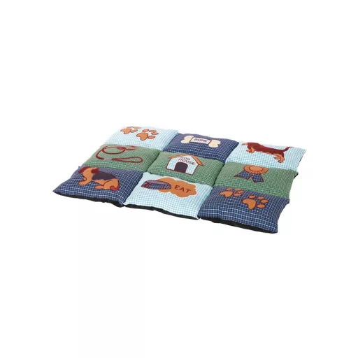 Fekely Patchwork kék/zöld 80x55cm