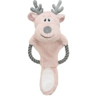 Trixie Karácsonyi rénszarvas kötéllel, plüss/kötél, 47 cm