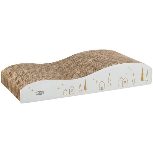 Trixie Karácsonyi kaparó karton, 43,5×8×20 cm, fehér/arany