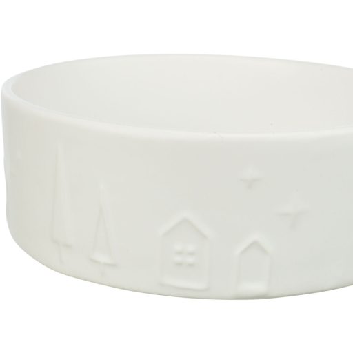 Trixie Karácsonyi tál, kerámia, 0,3 l/ 12 cm, fehér