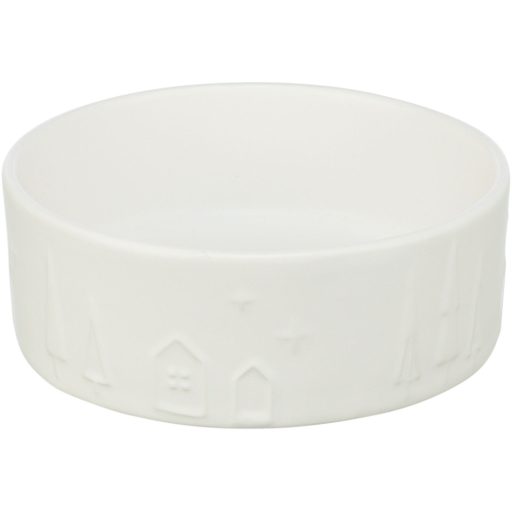 Trixie Karácsonyi tál, kerámia, 0,8 l/ 16 cm, fehér
